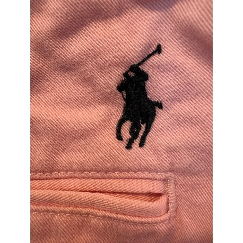 Polo Ralph Lauren Preston Pant Pink Cotton Chino Flat Front Men Size‎ 34x31.5